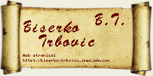 Biserko Trbović vizit kartica